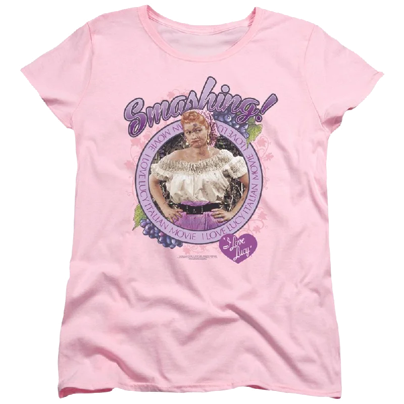 I Love Lucy Smashing Women's T-Shirt-- Knit Fabric Woven Fabric Fleece Fabric