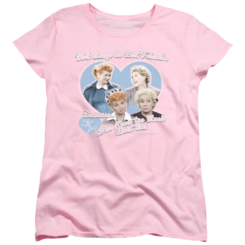 I Love Lucy Always Best Friends Women's T-Shirt-- Graphic T-Shirt Round Neck Polyester