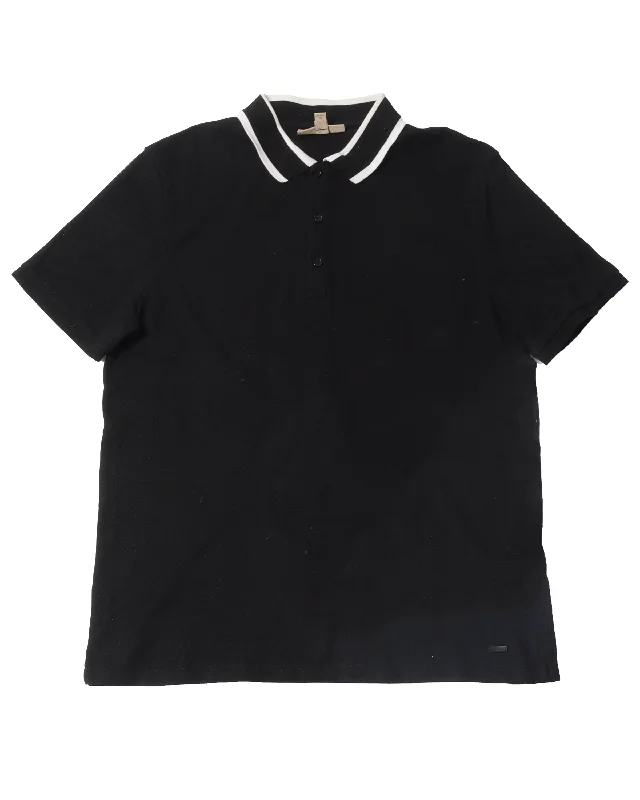 Polo Shirt-- Polka Dot Checkered Tartan