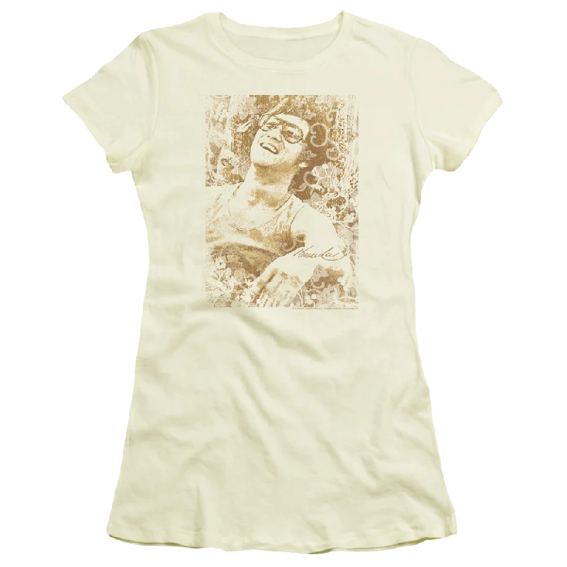 Bruce Lee Freedom - Juniors T-Shirt-- Chenille Blend Fleece Blend Nylon Blend