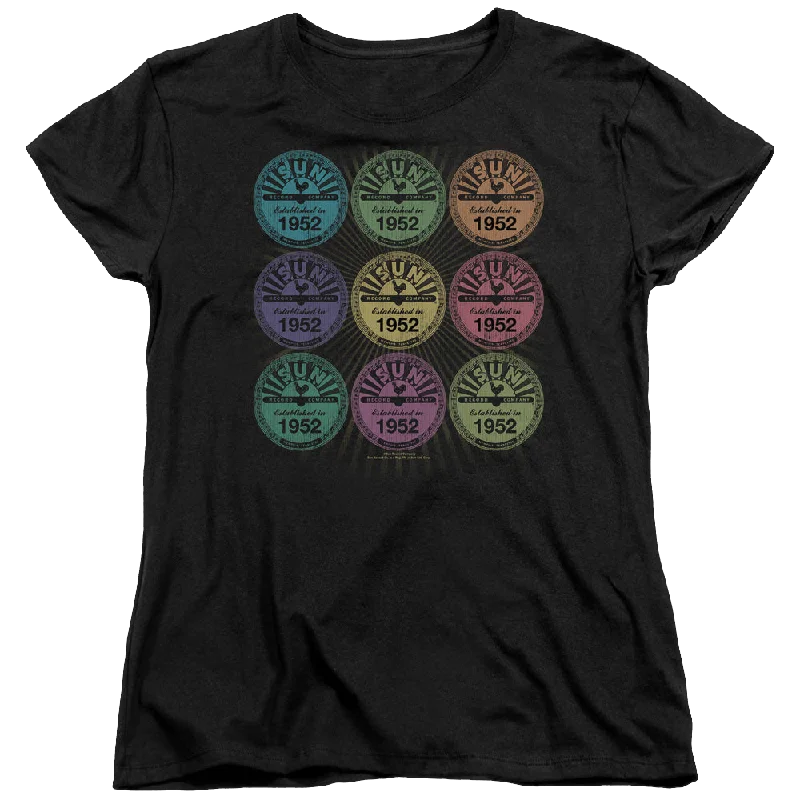 Sun Records Rocking Color Block - Women's T-Shirt-- Boxy Fit Fitted Loose