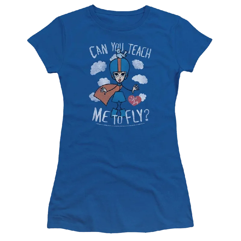 I Love Lucy Fly Juniors T-Shirt-- Chenille Fabric Brocade Fabric Lace Fabric
