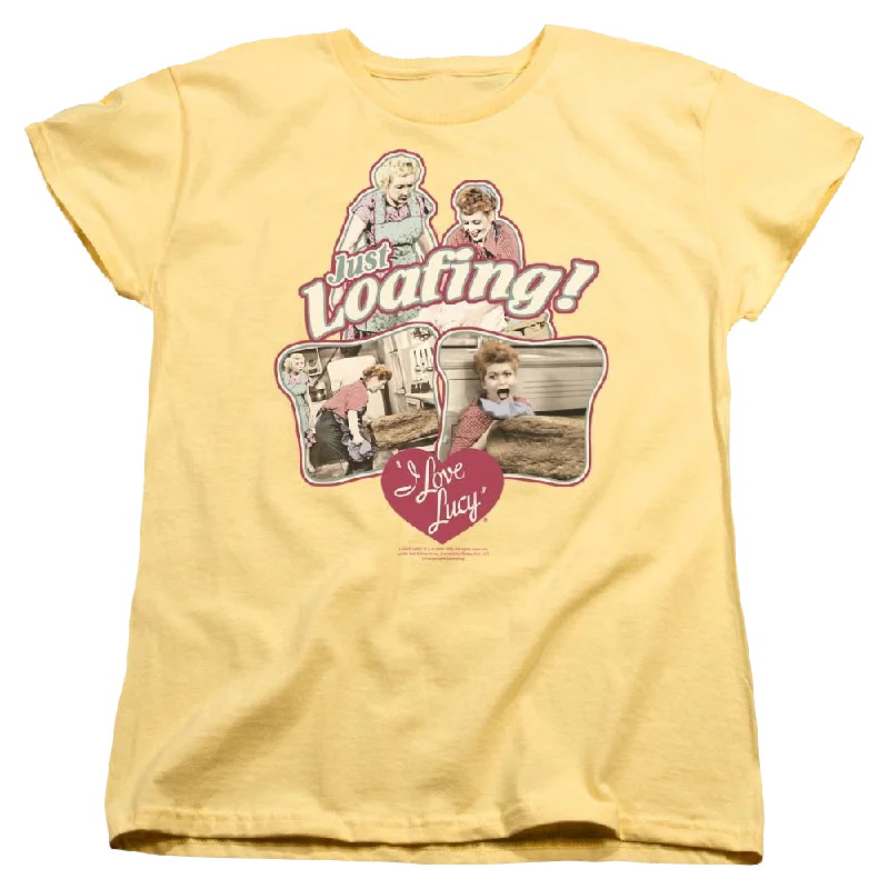 I Love Lucy Just Loafing Women's T-Shirt-- Satin Fabric Silk Fabric Chiffon Fabric