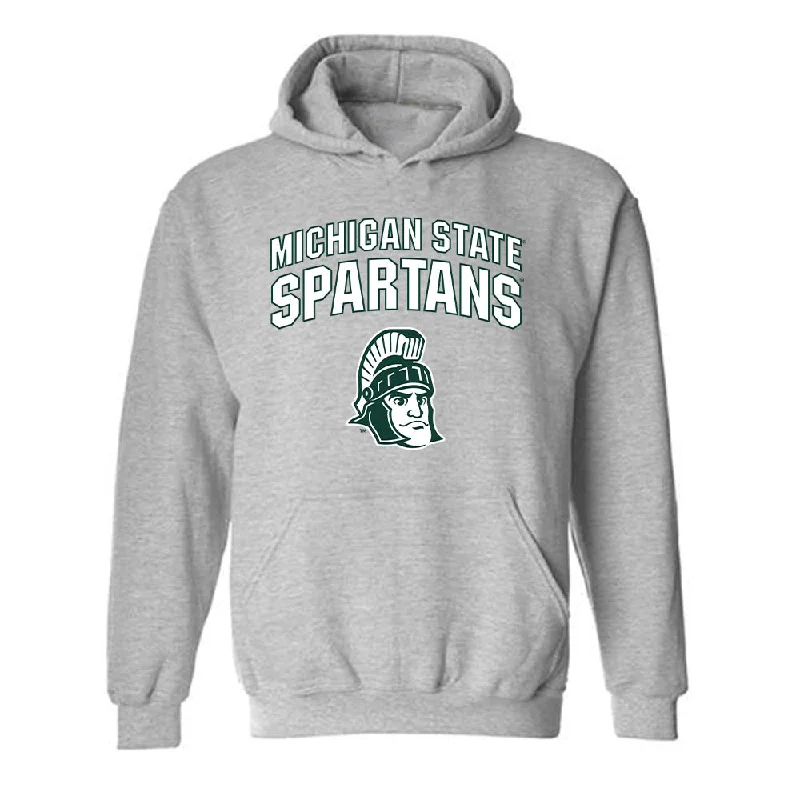 Michigan State - NCAA Women's Basketball : Ines Sotelo - Sports Shersey Hooded Sweatshirt Hoodie with Metallic Shiny Futuristic