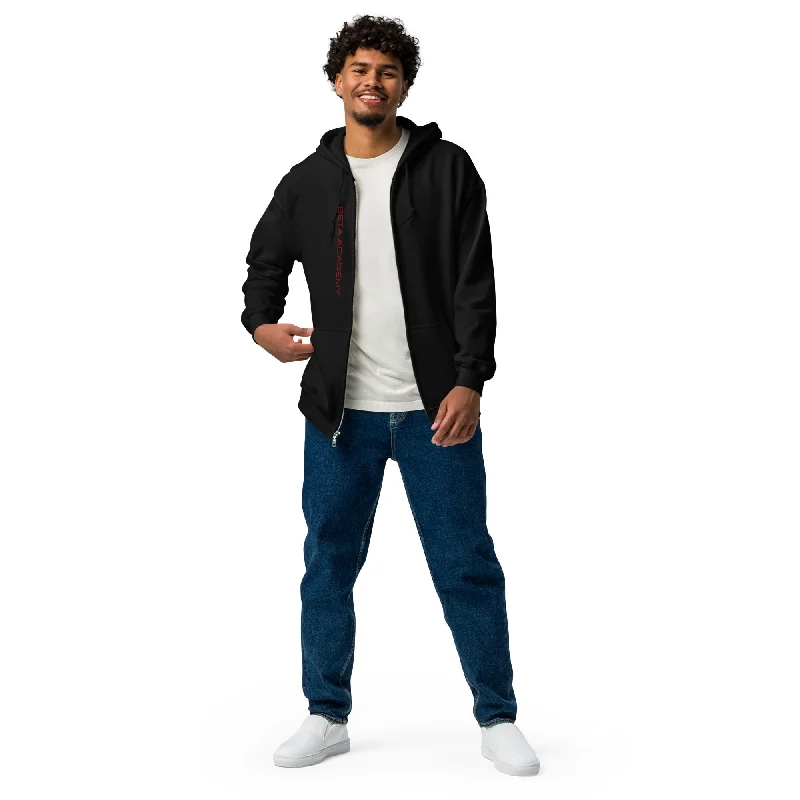 2014 Edition BETA Academy Unisex heavy blend zip hoodie Hoodie with Thumb Holes Functional Cozy