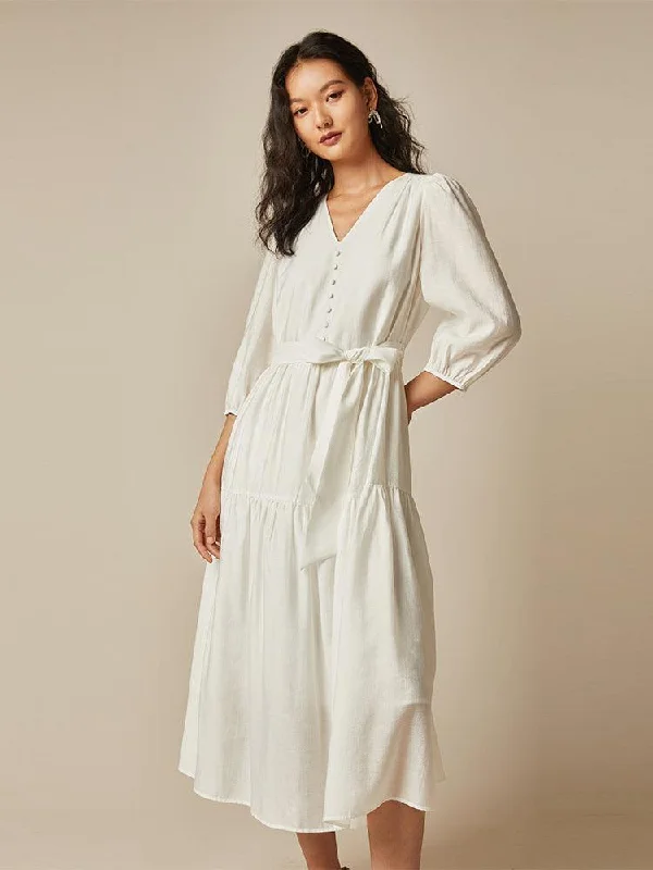 Acetate Ankle-Length Dress Tunics Stylish elegant