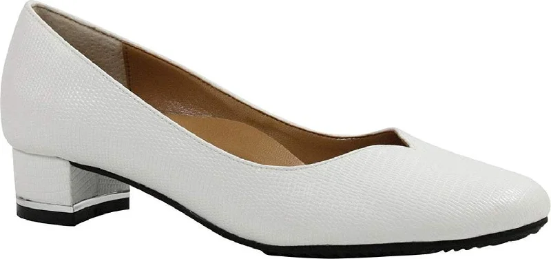 White Lizard Print Patent Leather