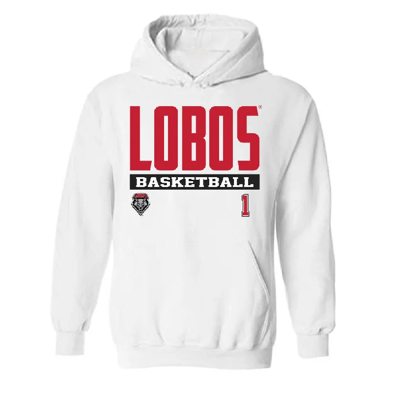 New Mexico - NCAA Women's Basketball : Lydie Mwamba - Classic Fashion Shersey Hooded Sweatshirt Hoodie with Belted Waist Structured Tailored