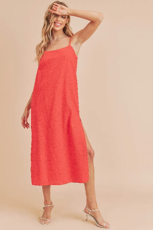 Hot Coral Shift Dress Tunics Running lightweight