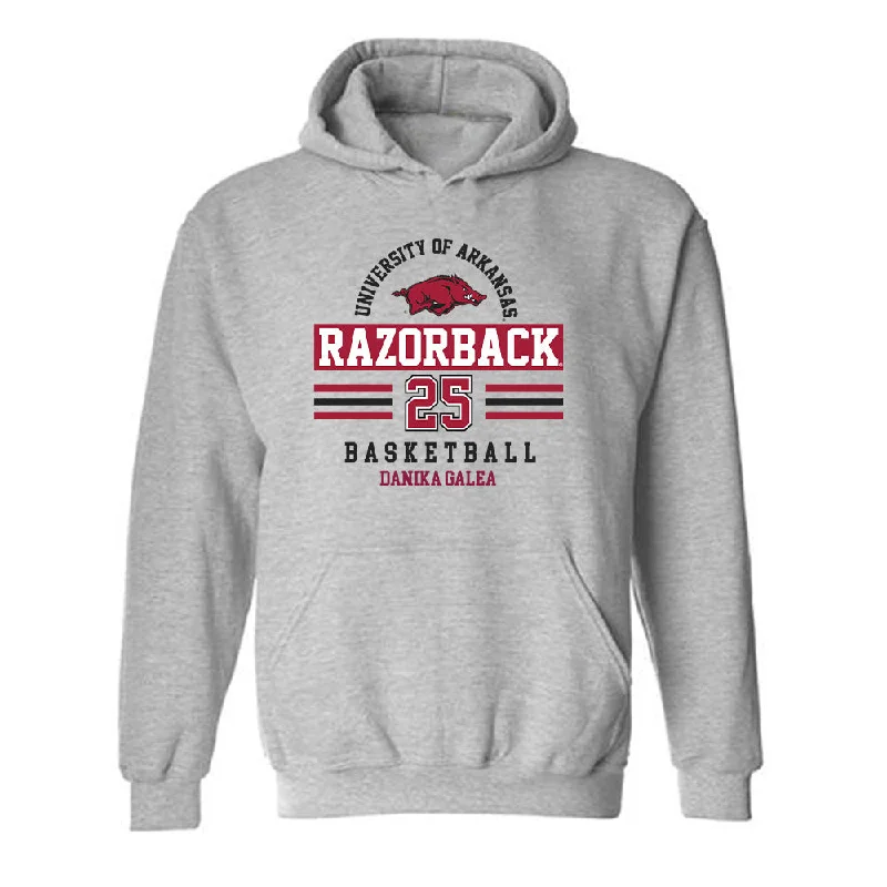 Arkansas - NCAA Women's Basketball : Danika Galea - Classic Fashion Shersey Hooded Sweatshirt Hoodie with Drop Shoulder Relaxed Streetwear