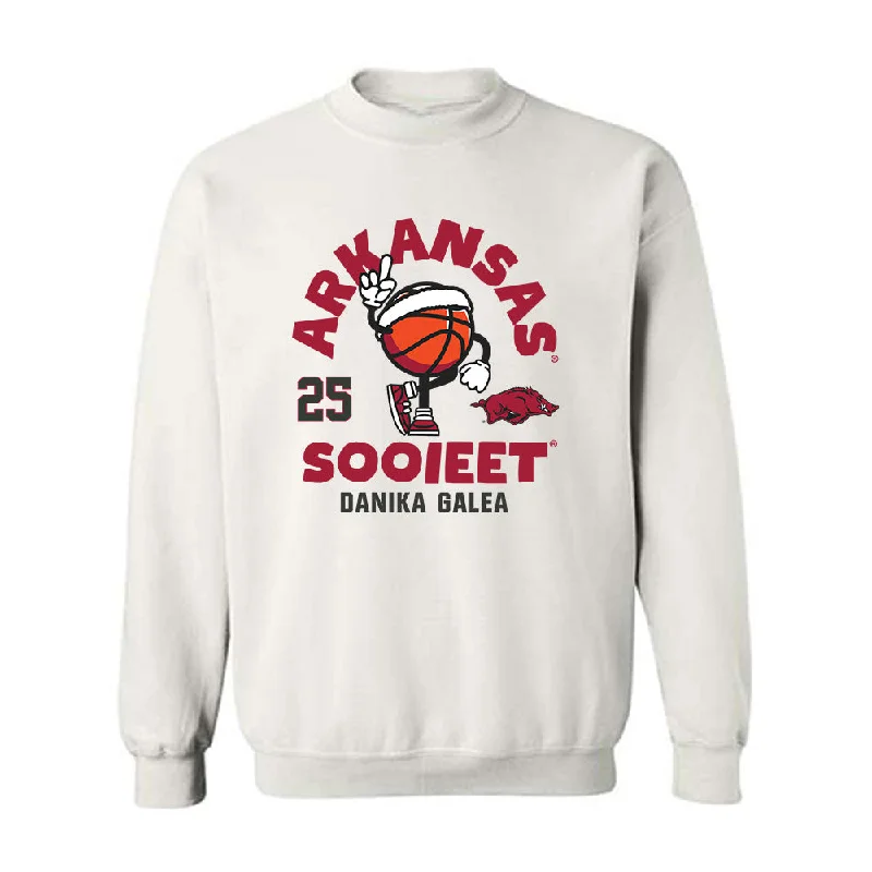 Arkansas - NCAA Women's Basketball : Danika Galea - Fashion Shersey Crewneck Sweatshirt Hoodie with Hidden Zipper Minimalist Clean