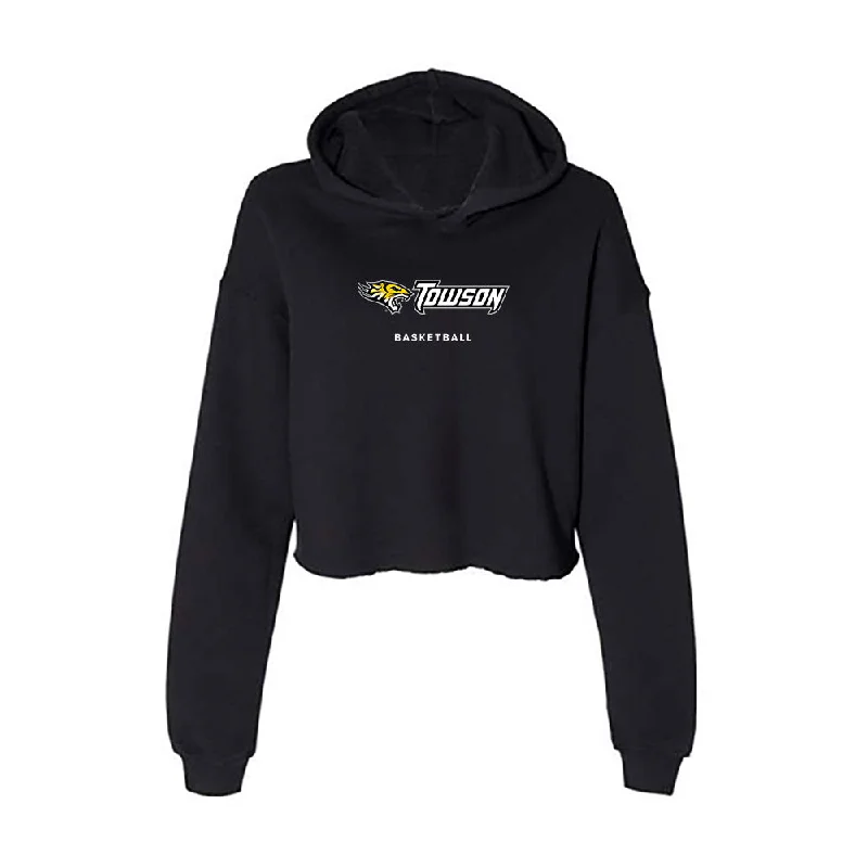 Towson - NCAA Women's Basketball : Semaya Turner - Women's Crop Fleece Hoodie Hoodie with Print Artistic Unique