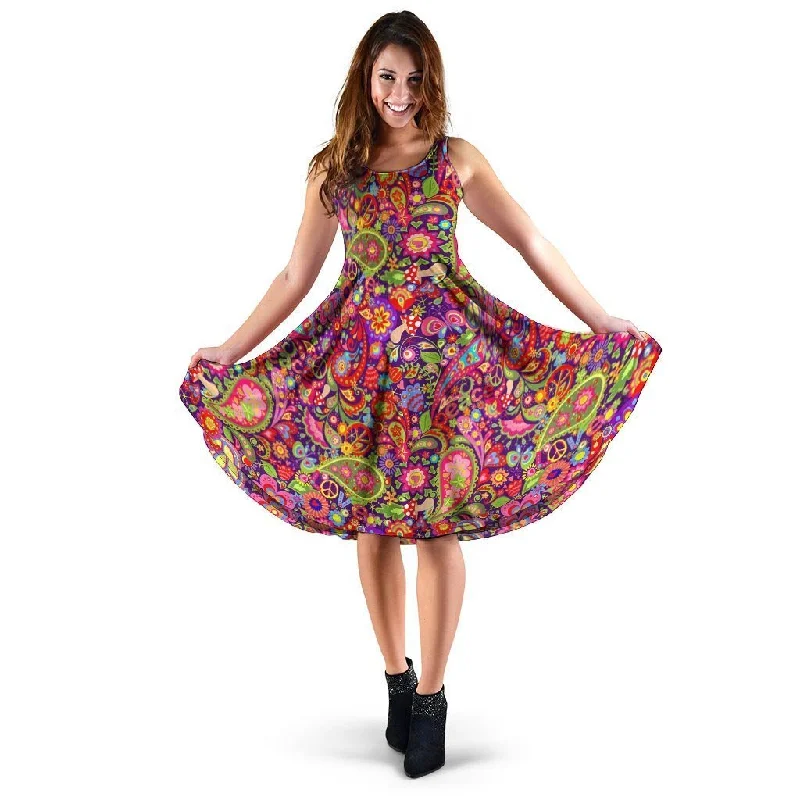 Hippie Paisley Dress Tunics Business professional