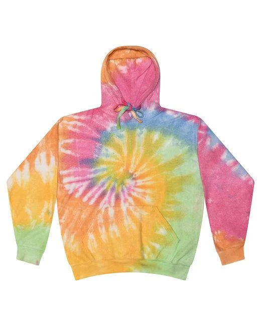 Tie-Dye Unisex Cloud Hooded Sweatshirt CD8600 Hoodie with Hem Lace Feminine Delicate