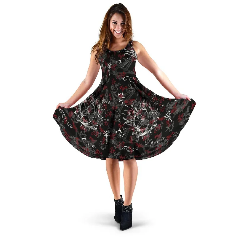 Magic Gothic Witch Dress Tunics Cozy comfortable