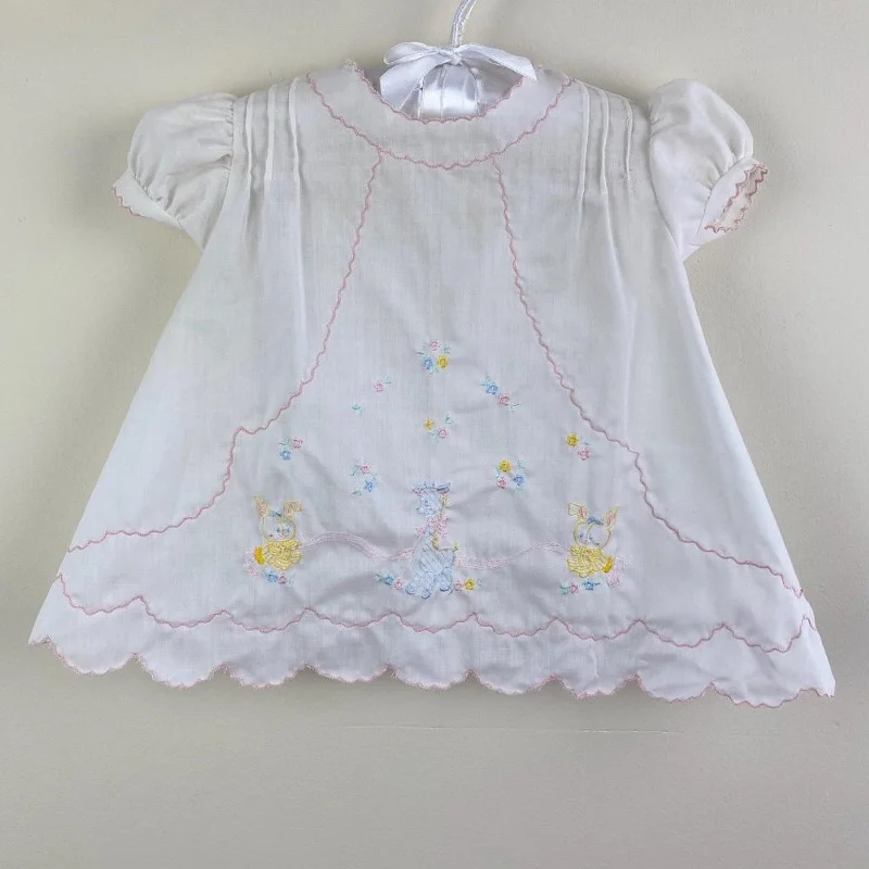 Vintage Sasson Brothers Girls Embroidered White Dress Set Tunics Top rated