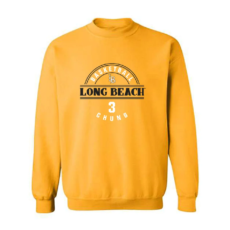 LBSU - NCAA Women's Basketball : Patricia Chung - Classic Fashion Shersey Crewneck Sweatshirt Hoodie with Mock Neck Collared Structured