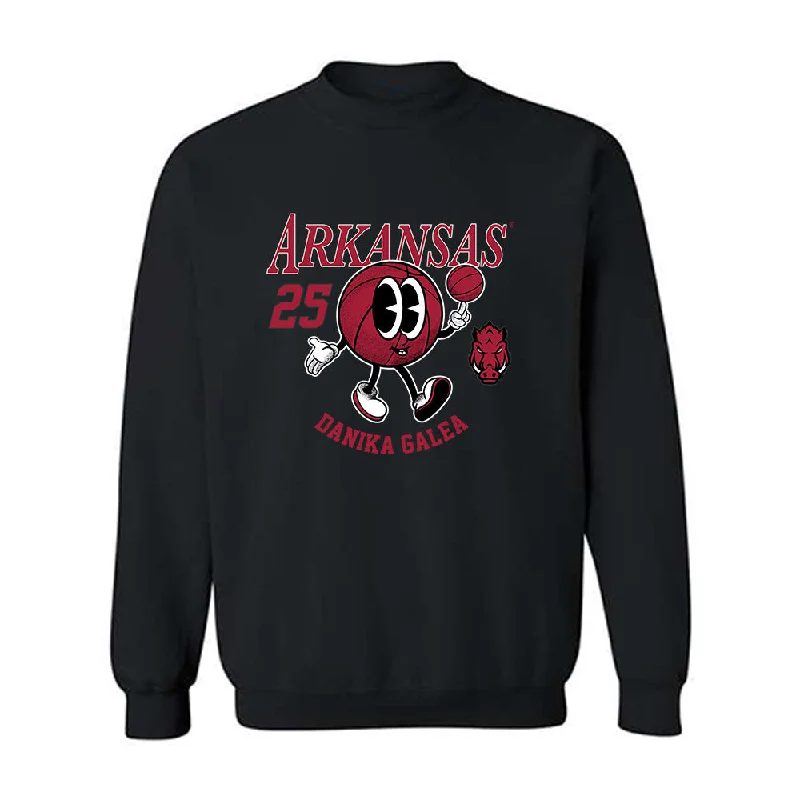 Arkansas - NCAA Women's Basketball : Danika Galea - Fashion Shersey Crewneck Sweatshirt Hoodie with Mock Neck Collared Structured