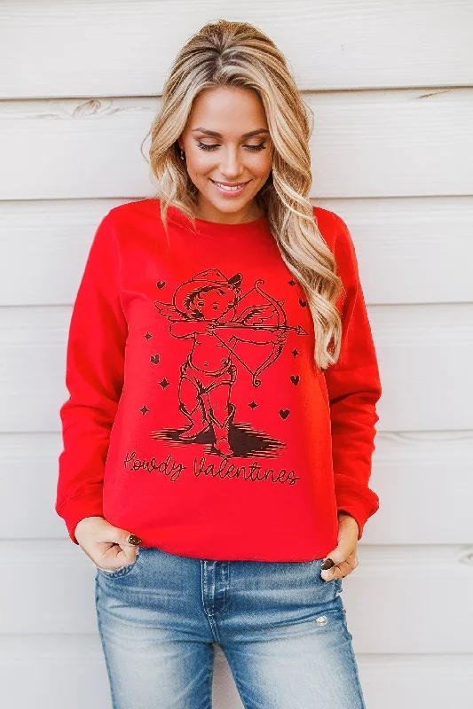 Howdy Valentines Sweatshirt Hoodie with Lining Warm Insulated