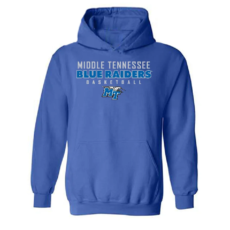 MTSU - NCAA Women's Basketball : Savannah Davis - Generic Shersey Hooded Sweatshirt Hoodie with Drawcord Adjustable Secure