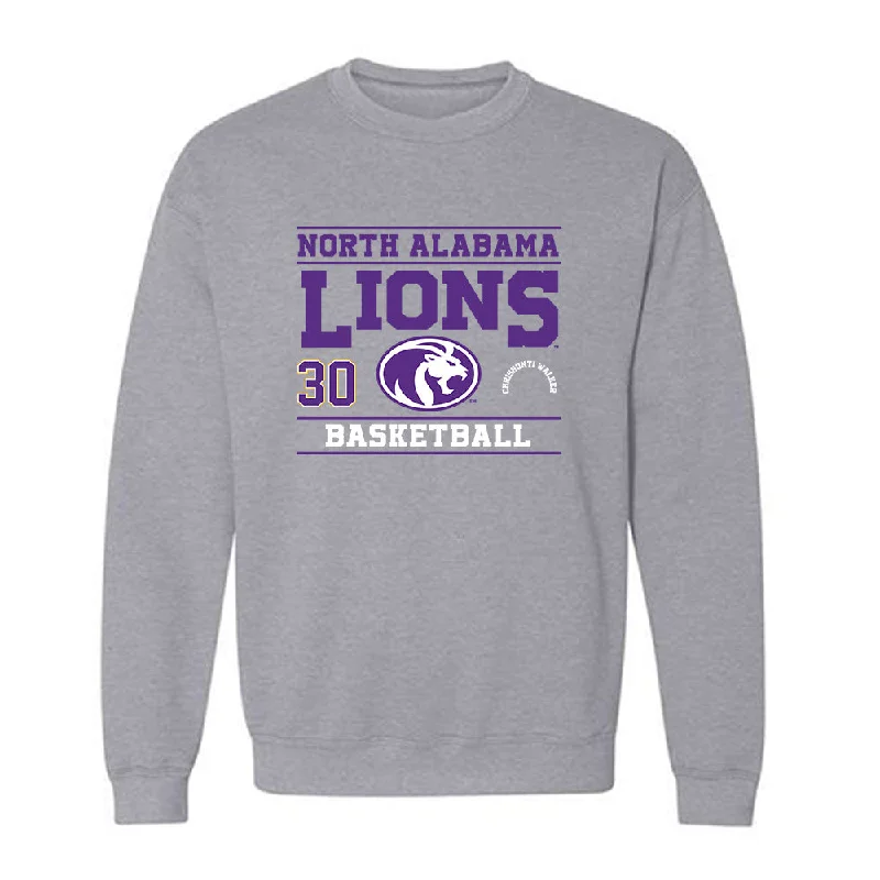 North Alabama - NCAA Women's Basketball : Chrishunti Walker - Classic Fashion Shersey Crewneck Sweatshirt Hoodie with Batwing Sleeves Loose Dramatic