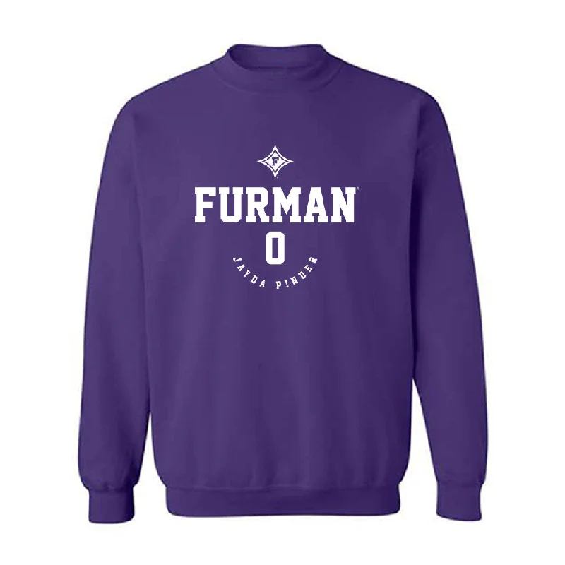 Furman - NCAA Women's Basketball : Jayda Pinder - Classic Fashion Shersey Crewneck Sweatshirt Zip Hoodie Drawstring Kangaroo Pocket