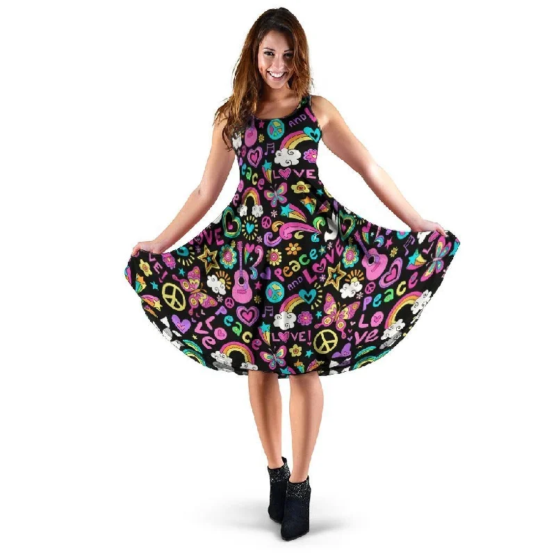 Hippie Retro Dress Tunics Distressed trendy