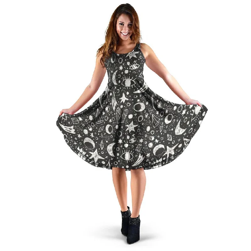 Gothic Witchcraft Dress Pencil Office Professional