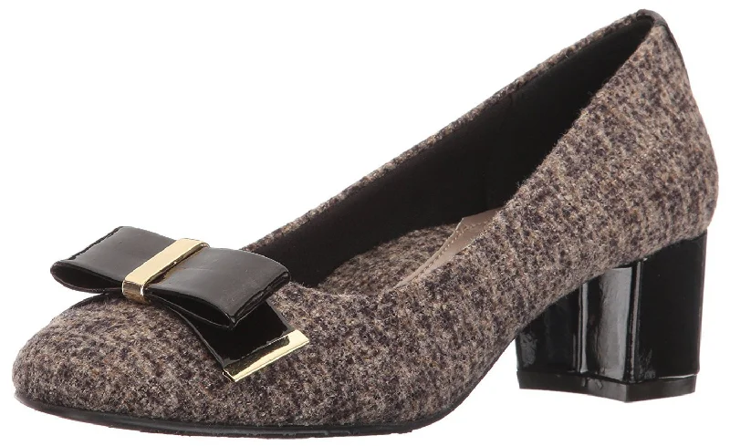 Dark Brown Tweed/Pearlized Patent