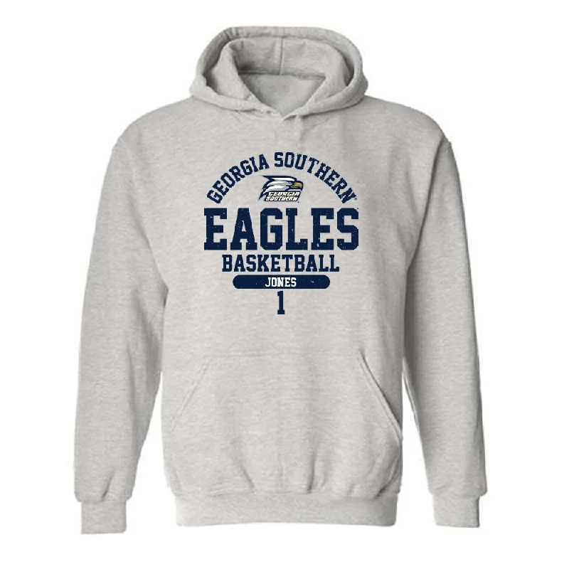 Georgia Southern - NCAA Women's Basketball : Tamiria Jones - Classic Fashion Shersey Hooded Sweatshirt Hoodie with Monochrome Minimalist Simple