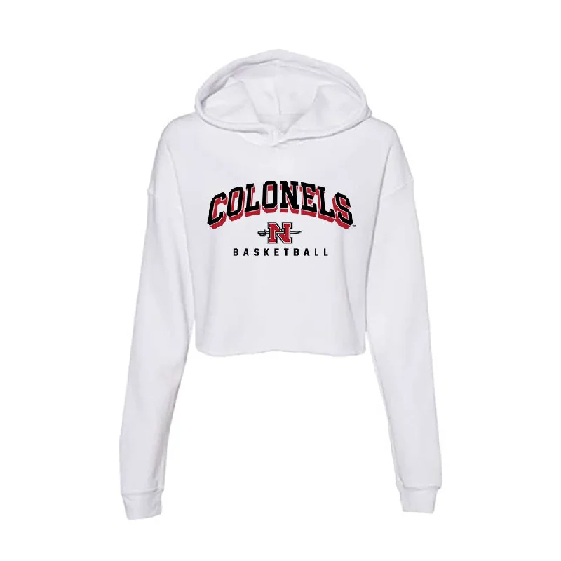Nicholls State - NCAA Women's Basketball : Emani Burks - Classic Shersey Women's Crop Fleece Hoodie Hoodie with Tied Waist Feminine Flattering