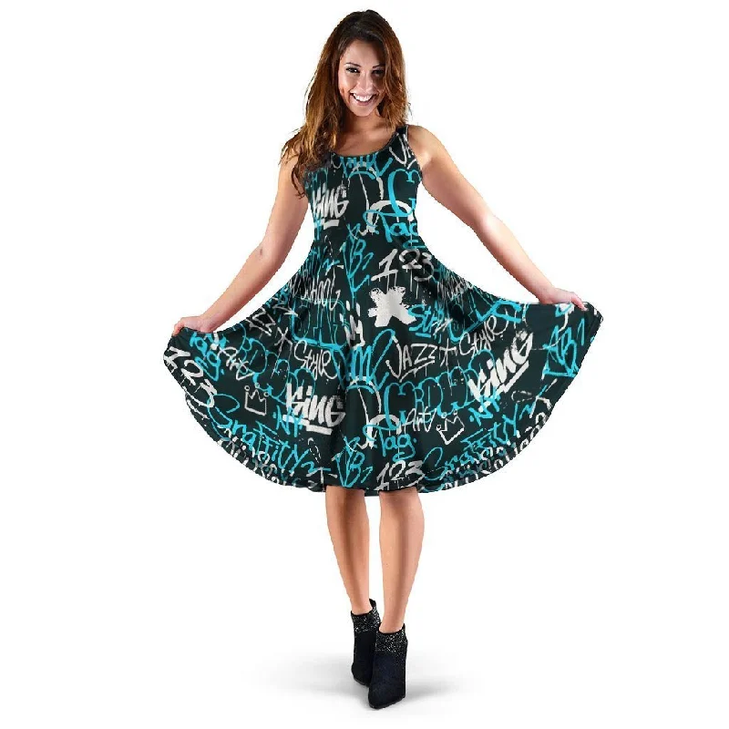 Hiphop Airbrush Print Dress Tunics Modern contemporary