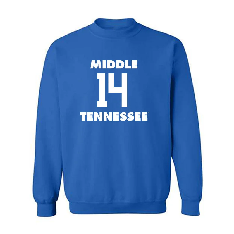 MTSU - NCAA Women's Basketball : Savannah Davis - Replica Shersey Crewneck Sweatshirt Hoodie with Lace Feminine Delicate