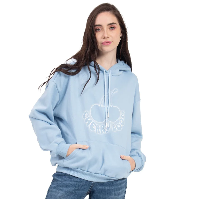SUDADERA PARA MUJER PRINTED FASHION HOODIE FOREVER 21 Hoodie with Slit Hem Functional Movement