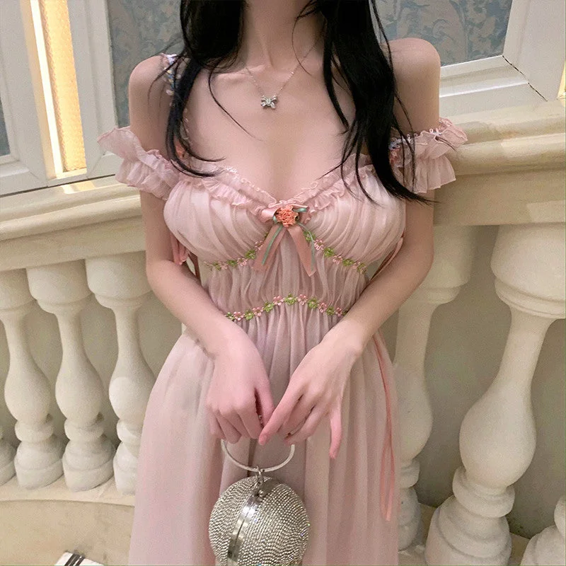Pink Fairy Long Dress PL52891 Tunics Trendy modern