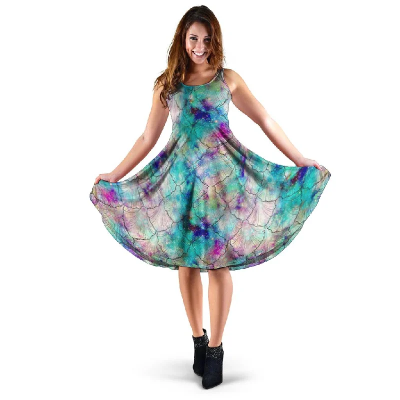 Mermaid Galaxy Print Dress Tunics Review highly