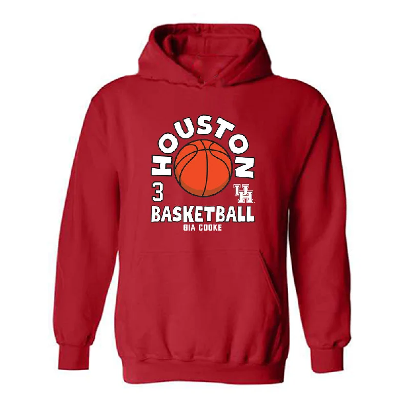 Houston - NCAA Women's Basketball : Gia Cooke - Fashion Shersey Hooded Sweatshirt Oversized Hoodie Comfort Casual