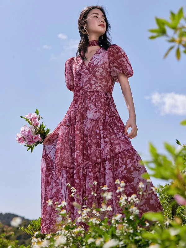 Mesh Printed Ankle-Length Beach Dress Tunics Corduroy durable