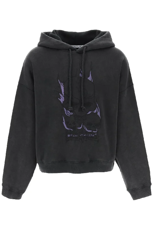 Hooded Sweatshirt With Graphic Print Hoodie with Tie-Dye Psychedelic Retro