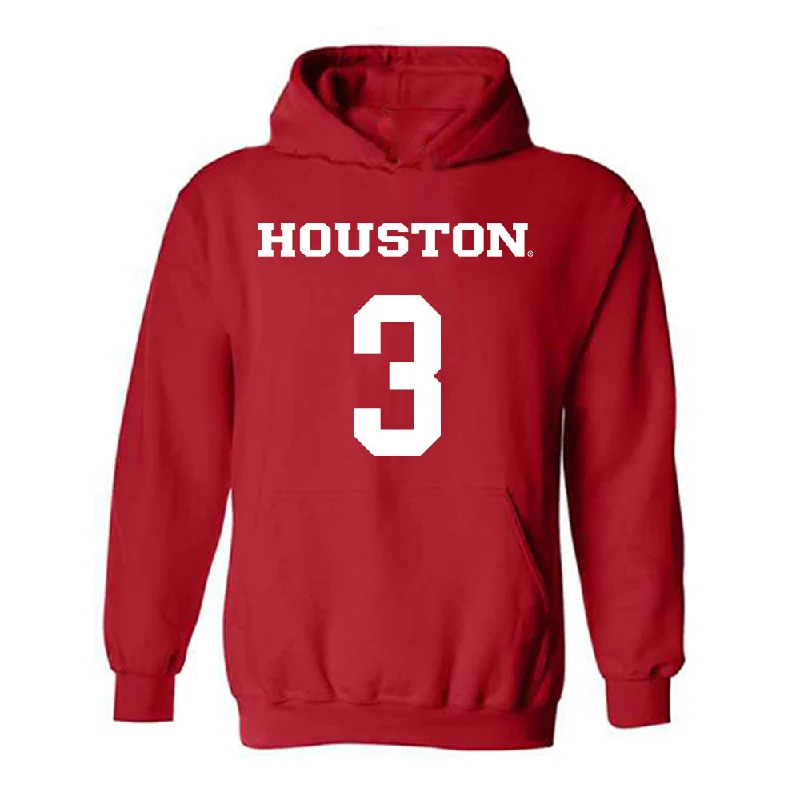 Houston - NCAA Women's Basketball : Gia Cooke - Classic Shersey Hooded Sweatshirt Hoodie with Hem Frayed Vintage Worn