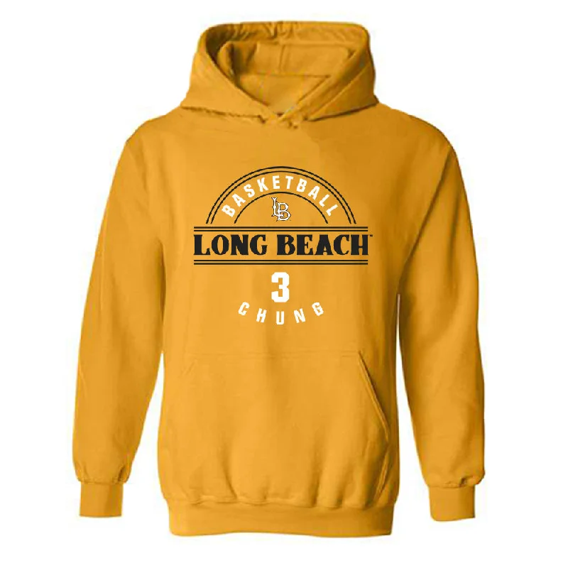 LBSU - NCAA Women's Basketball : Patricia Chung - Classic Fashion Shersey Hooded Sweatshirt Hoodie with Back Slit Movement Comfort