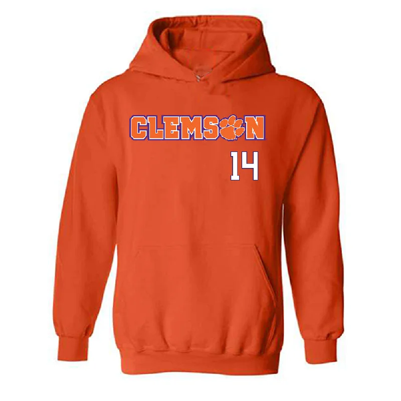 Clemson - NCAA Women's Basketball : Addie Porter - Classic Shersey Hooded Sweatshirt Hoodie with High-Low Hem Asymmetrical Trendy
