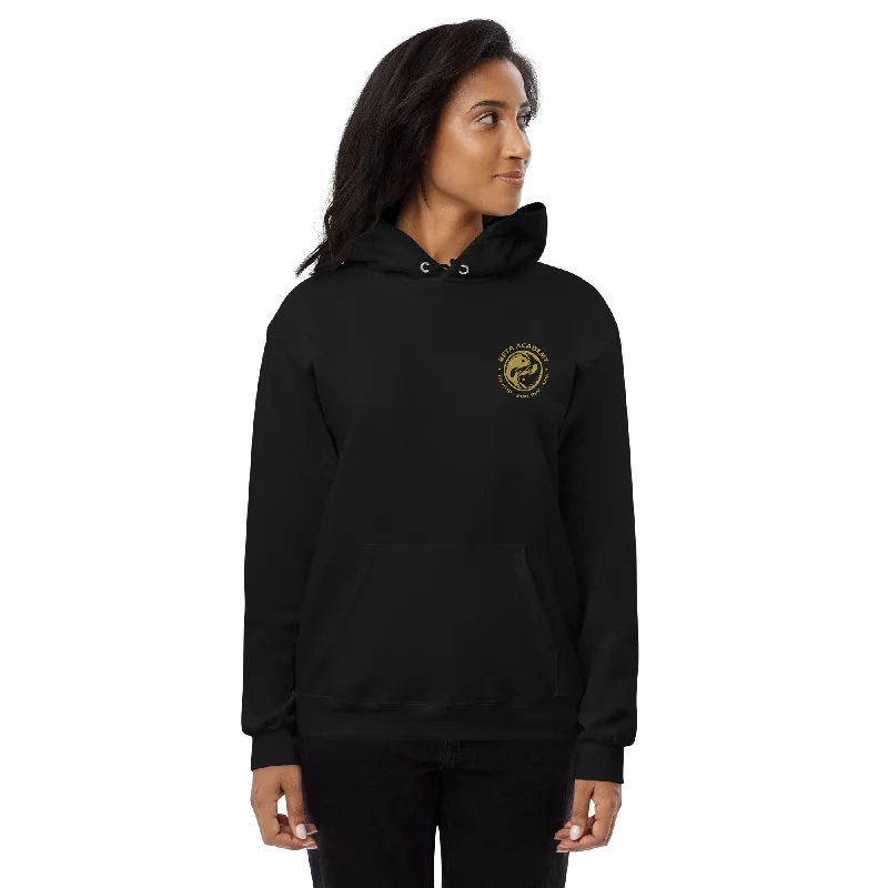 BETA Unisex fleece hoodie Hoodie with Raw Hem Edgy Unfinished