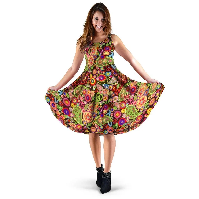 Hippie Trippy Dress Tunics Fleece cozy