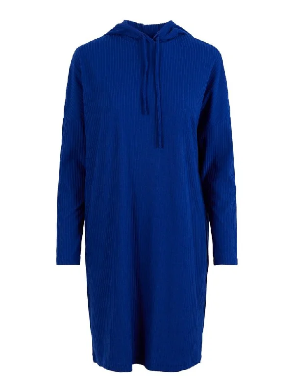 Pieces Ribbi - Rib hoodie kjole Hoodie with Button Classic Timeless