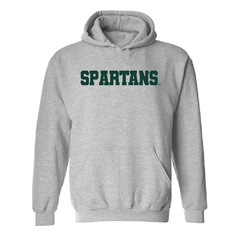 Michigan State - NCAA Women's Basketball : Ines Sotelo - Generic Shersey Hooded Sweatshirt Hoodie with Earth Tones Natural Calm