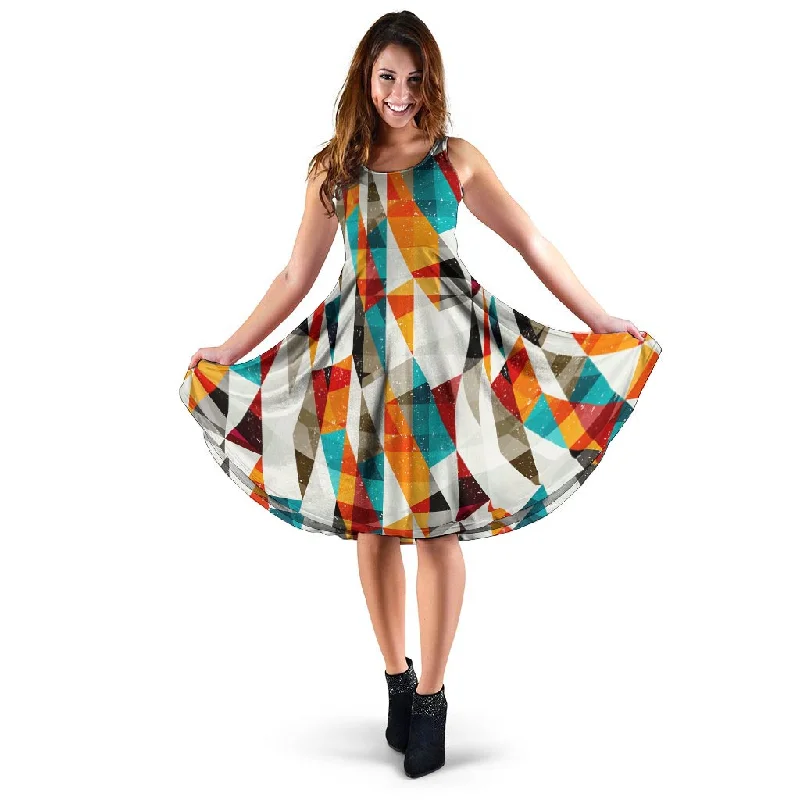 Neon Geometric Dress Tunics Fashionable chic