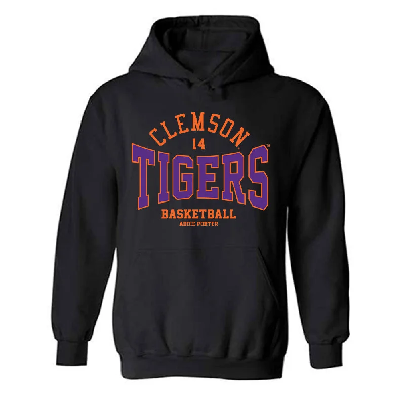 Clemson - NCAA Women's Basketball : Addie Porter - Classic Fashion Shersey Hooded Sweatshirt Hoodie with Hem Detail Decorative Unique