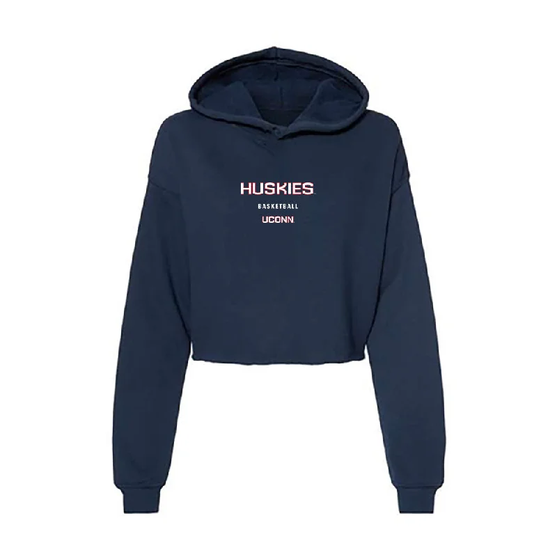 UConn - NCAA Women's Basketball : Qadence Samuels - Women's Crop Fleece Hoodie Hoodie with Toggle Buttons Decorative Unique