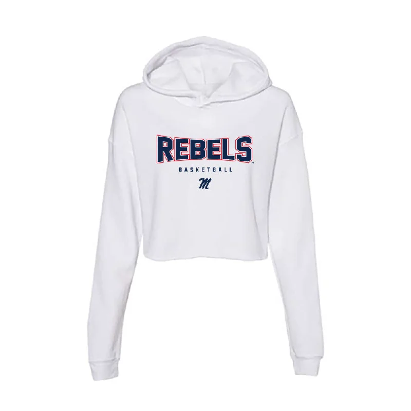 Ole Miss - NCAA Women's Basketball : Tyia Singleton - Women's Crop Fleece Hoodie Hoodie with Lace Feminine Delicate